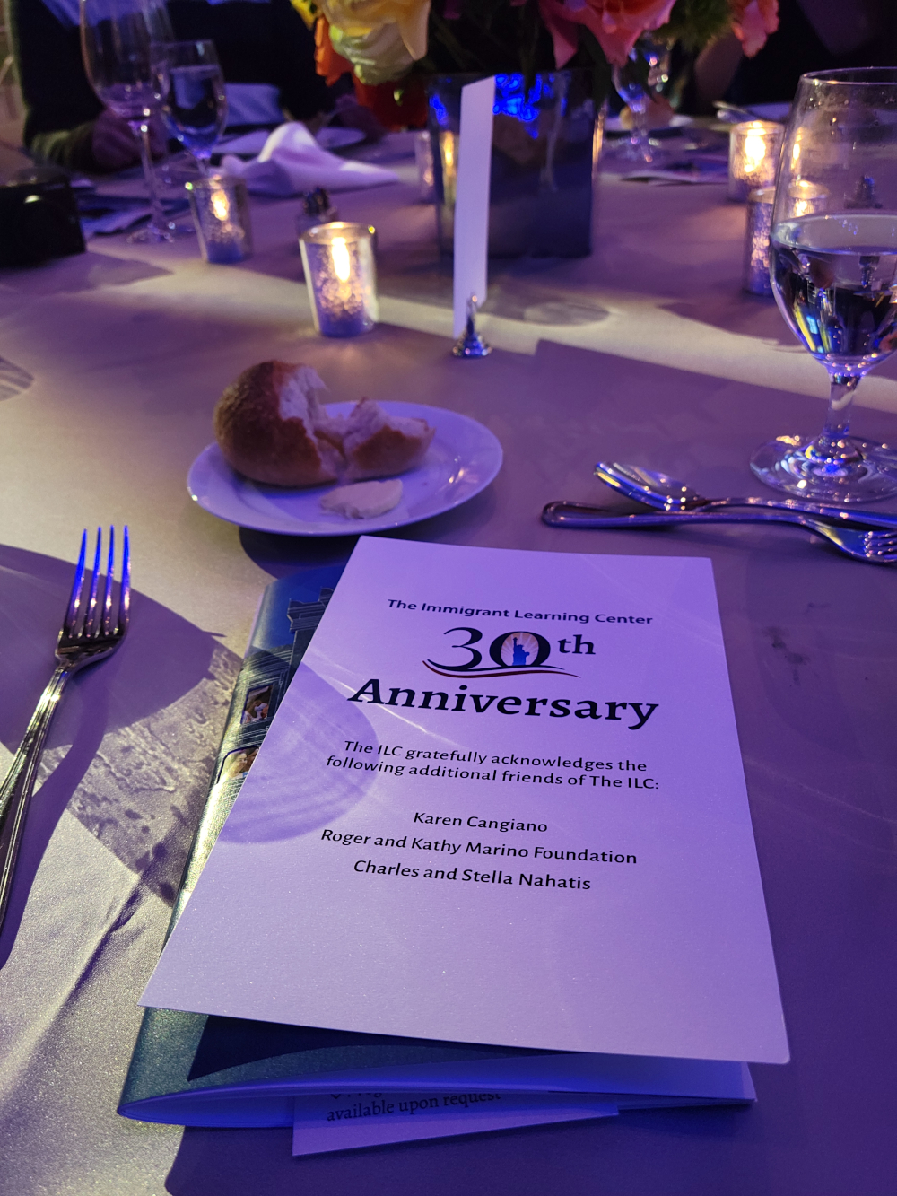 The Immigrant Learning Center's 30th Anniversary sponsors.
