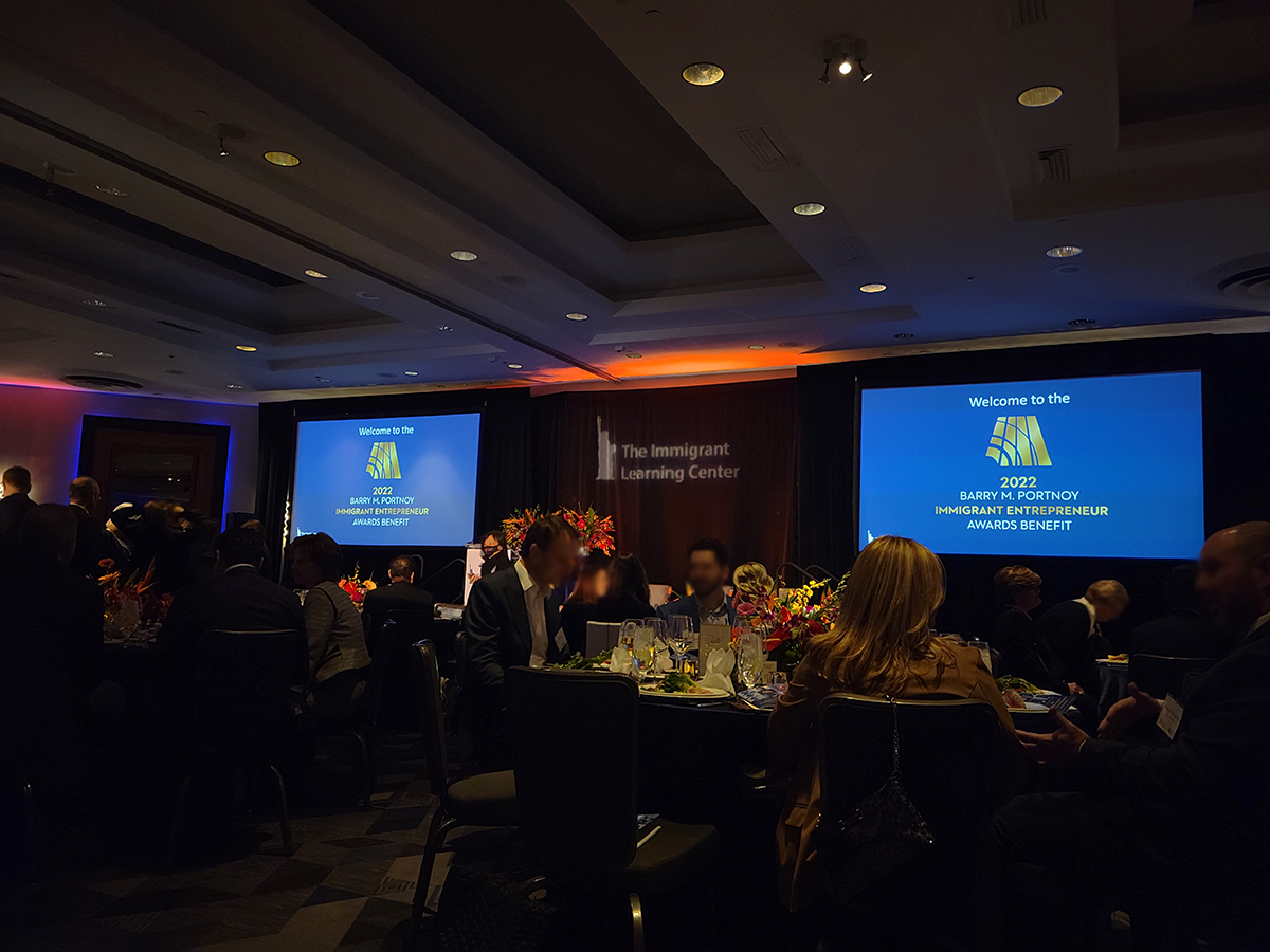 Presentation for the 2022 Barry M. Portnoy Immigrant Entrepreneur Awards hosted by The Immigrant Learning Center. Part of an event package for The Immigrant Learning Center.