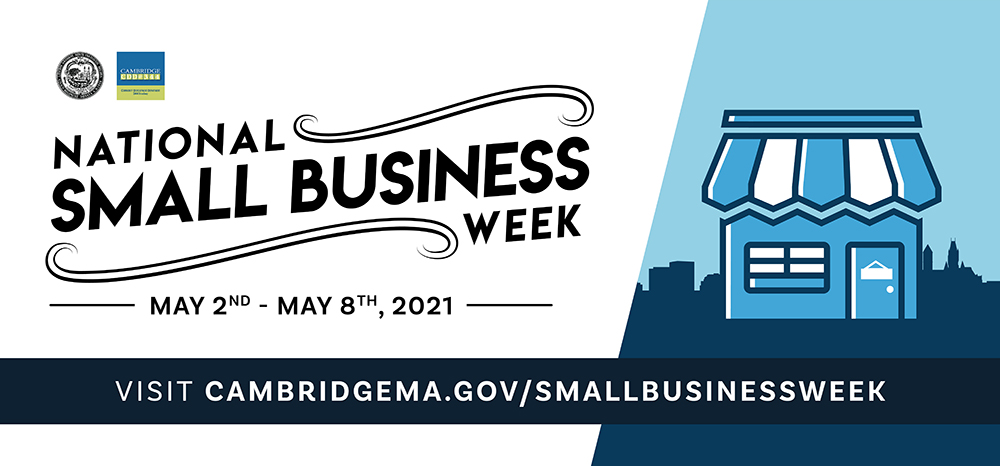 Lawn sign for National Small Business Week.