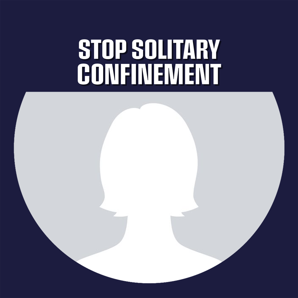 Facebook frame for the campaign to stop solitary confinement.